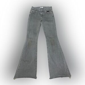 MOTHER Gray Flare & Wide Leg Jeans